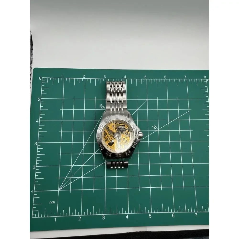 RARE Invicta 5114 Mechanical Skeleton Men's Watch - Discontinued - WORKING